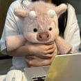 thumbnail image 5 of Running Cow Plush, 24 Inch Large Furry Running Stuffed Animal, Soft And Cuddly Farm Animal Doll, Gift for Office Bedroom Home(Pink), 5 of 6