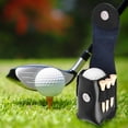 thumbnail image 2 of Bolsa para pelotas de golf con clip, bolsa de utilidad, juego de aparejos de golf deportivos con tees de pelotas, color negro, 2 of 5