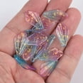 thumbnail image 6 of U8MO 10pcs Arrow Shape Petal 23x13mm Lampwork Glass Loose Pendants Beads DIY Jewelry-Yellow Blue, 6 of 6