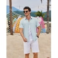 thumbnail image 4 of COOFANDY Linen Shirts for Men Short Sleeve Button Up Shirts Tropical Hawaiian Beachwear, 4 of 6