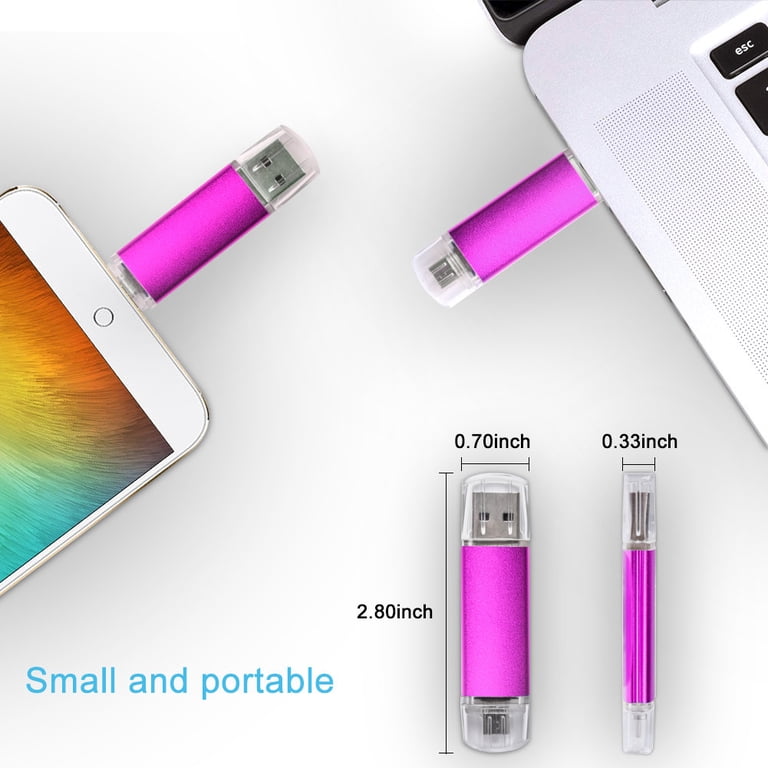 Micro Usb Walmar RAOYI Flash Drive 64GB USB 2.0, USB-A & USB Micro-B, Read Speed up to ...
