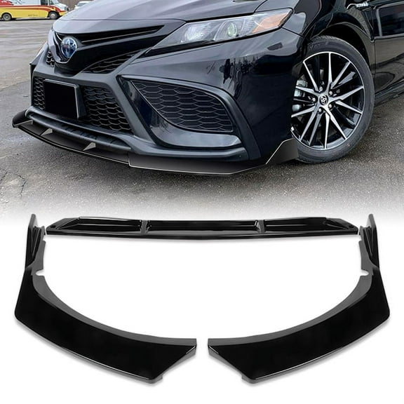 Stay Tuned Performance Front Bumper Splitter Spoiler Lip For 2021-2024 Toyota Camry SE Painted Black