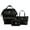 Black, variant on J World Unisex Posy 3 Piece 17" Casual Bag Set with Travel Tote And Pouch, Black