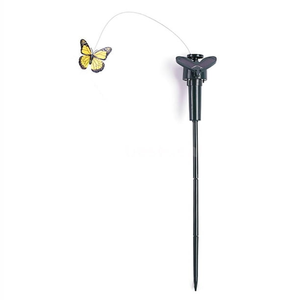 Arte De Patio Adorno de arte de patio con estacas de césped artificial volador con energía solar (mariposa)