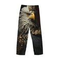 thumbnail image 3 of Vsdgher Noble Style Bald Eagle Print Mens Pajama Pants Sleep & Lounge Pants, PJ Bottoms With elastic waistb and Pockets, 3 of 5
