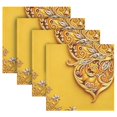 thumbnail image 3 of Iauyy Satin Napkins Set of 6- Butterfly- Yellow DIY Printing Decoration Cloth Napkin- Easy Care for Home/Party, 3 of 8