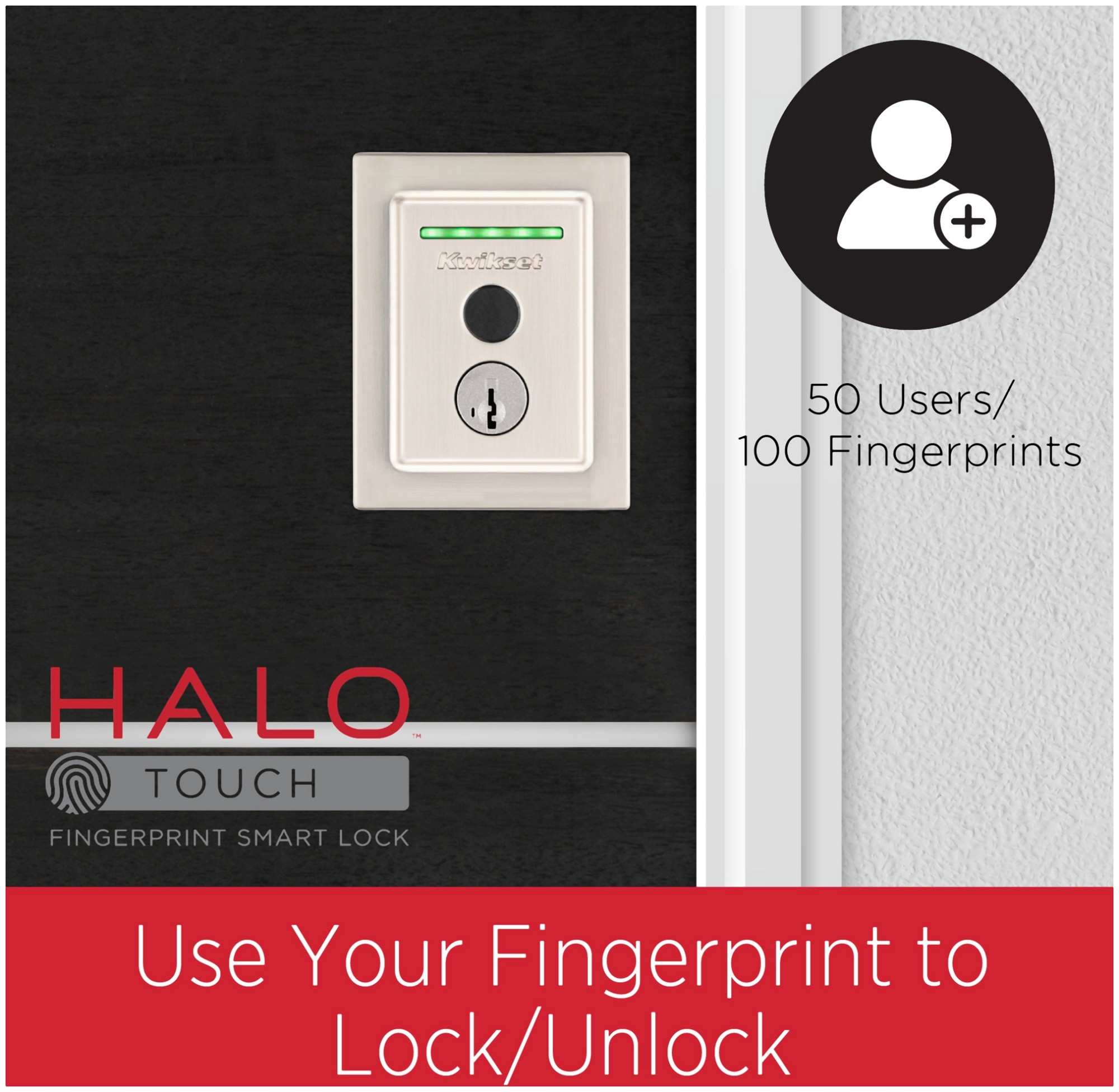 Kwikset 959Cntfprt Halo Contemporary Smartkey Electronic Fingerprint Keyless Entry Wifi - image 3 of 7