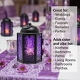 thumbnail image 4 of Mini Small Decorative Moroccan Candle Lantern Holders for Hanging, Indoor Home Decor, Outdoor Patio, Weddings, Purple, 4pk, 4 of 11