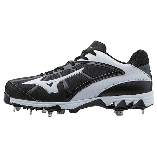 Mizuno 9-Spike Select 2 Metal Fastpitch Softball Cleat, Black/White 11 - Walmart.com - Walmart.com