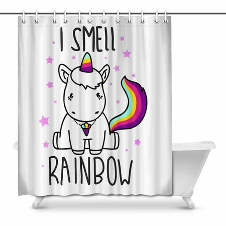 Mkhert Cute Magical Unicorn Quote I Smell Rainbow Waterproof