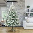 thumbnail image 4 of Byujiro Small Christmas Tree with Lights LED Christmas Tree Hinged Spruce Artificial Holiday Christmas Tree for Home Office and Xmas Party Decoration Flocked Christmas Tree Christmas Decorations, 4 of 6