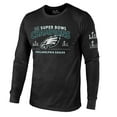 thumbnail image 2 of Men's Majestic Threads Black Philadelphia Eagles Two-Time Super Bowl Champions Sky High Long Sleeve Tri-Blend T-Shirt, 2 of 3