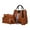 Brown, variant on Purses and Handbags for Women, 4pcs Fashion Upgrade Handbags Wallet Tote Bag Shoulder Bag Top Handle Satchel Purse Set, Retro Pattern Hand Bag Gifts for Women