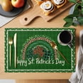 thumbnail image 2 of St.Patrick's Day Placemats Set of 6 Lucky Shamrock Leopard Farmhouse Plaid Place Mats Indoor Wipeable Table Mats Washable Cloth Dining Table Placemats for Kitchen Holiday Party Home Decor 13x19 Inch, 2 of 9