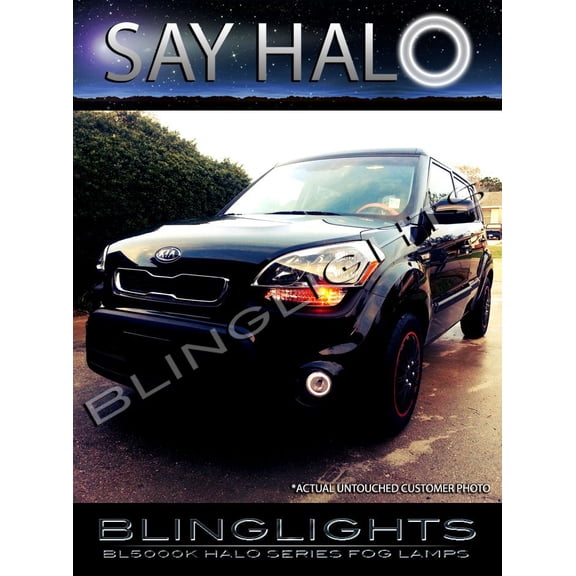 For 2012 2013 Kia Soul Halo Angel Eye Fog Lamps Lights Kit
