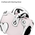 thumbnail image 4 of Abalorio rosa PANDORA para bolsa de viaje, pulseras Moments compatibles, joyas para mujer, regalo para mujeres de tu vida, fabricado con plata de ley y esmalte, 4 of 7