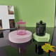 thumbnail image 4 of Qtmnekly - Juego de 4 tarros dispensadores de bolas de algodón para baño con tapas, organizador de tocador para baño y bastoncillos de algodón, 4 of 6