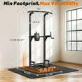 thumbnail image 6 of Sportsroyals Power Tower Pull Up Bar Station, 450LBS Stable Pull Up Dip Station for Home Gym, 6 of 9