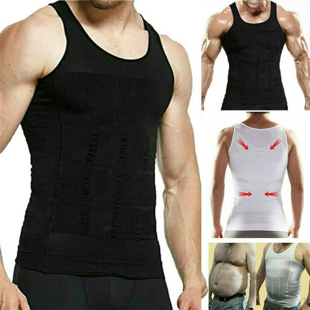 Transemion Hommes Gilet Sport Sans Manches Hommes T shirt Lift Gilet Sport Sans Manches Top Blanc L