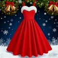 thumbnail image 2 of oqasdz Christmas Dresses for Women Festive Oversized Dress for Elegant Party Nightwear Gown with Glow and Strap Holiday Evening Elegant Dress, 2 of 6