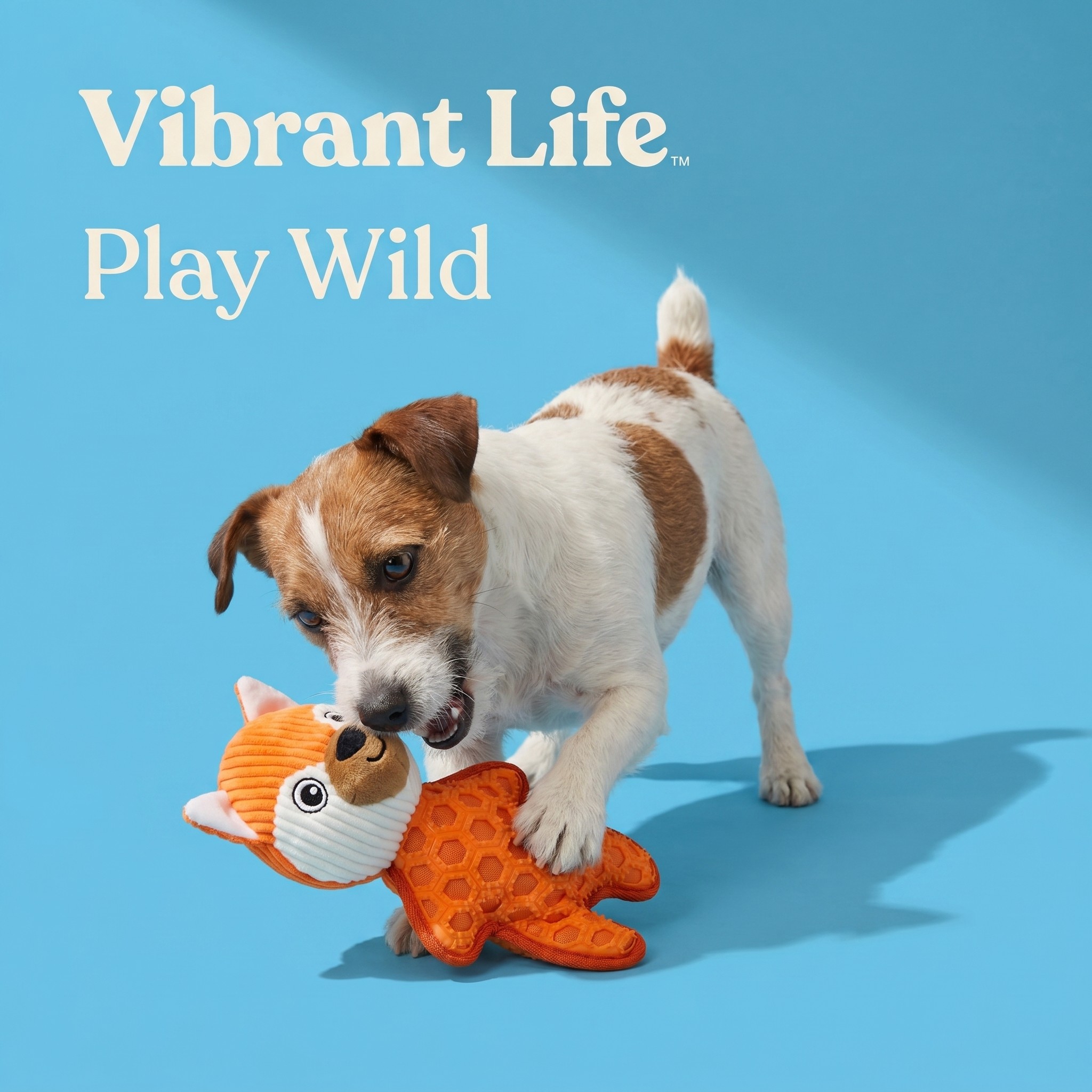Vibrant Life Orange Fox Plush Dog Toy with Squeaker photo 4