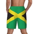 thumbnail image 2 of Mens Swim Trunks Jamaica National Country Flag Quick Dry Board Shorts with Compression Liner, 2 of 6