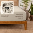thumbnail image 5 of Bare Home Bamboo Fitted Sheet - Made from Rayon Fibers - Deep Pockets - Soft, Cooling & Breathable - Twin-XL, Sand, 5 of 8