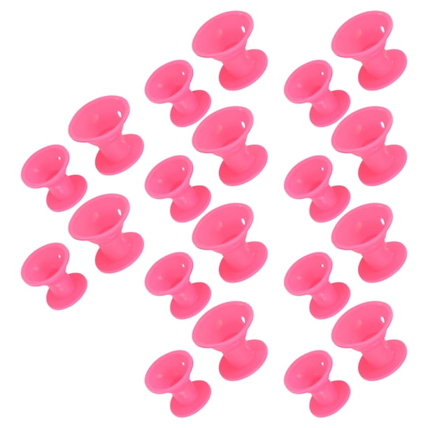 Rizadores de Cabello, Rodillos de Estilo de Cabello Rojo Rosa Silicona Portátil Fácil Limpia para Mujeres para el Hogar