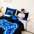 thumbnail image 3 of jejeloiu Gamepad Games Lover Bed Sheets,Pixel Miner Grid King Sheets For Boy Women 4pcs, 3 of 6