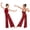 Burgundy, variant on Big Girls Sleeveless Mesh Overlay Jumpsuit Wide Leg Romper Pants Gymnastics Leotard Lyrical Dance Dress White 6