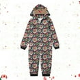 thumbnail image 2 of Odeerbi Christmas Onesie Pajamas for Family Holiday Sleep Jumpsuit Long Sleeve Family Christmas Pajamas Matching Sets Kids Fashion Lattice Print Plush Jumpsuit Sleepwear PJs Set Red, 2 of 6