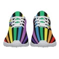 thumbnail image 3 of Unisex Rainbow Sneakers, LGBT Shoes for Men Women Lightweight Breathable Running Shoes White Size 8.5, 3 of 7