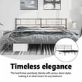 thumbnail image 6 of vidaXL 12" Black King Size Metal Bed Frame with Headboard No Mattress, 6 of 10