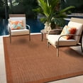 thumbnail image 6 of World Rug Gallery Contemporary Bordered Weather Resistant Reversible Indoor/Outdoor Area Rug - RUST 5'x7', 6 of 8