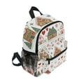 thumbnail image 2 of FORMRS School Backpack with Front Zippered Pocket 12" Student Travel Daypack, Red Nordic Christmas House, 2 of 6