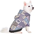 thumbnail image 2 of Fotbe Lavender Flowers Print Small Dog Sweater Hoodies Pet Grey Hooded Soft Fleece Sweatshirts with Pocket Fall Winter Puppy Cat Sweaters Warm Clothes-Small, 2 of 7