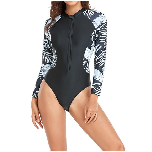 EQWLJWE Lucky! 2023 Summer Women SuitSwimsuit Women Long Sleeve Diving Suit Siamese Women's Ladies Bikini Sets Beach Swimwear Bathing Suit Summer Beach Surfing One-Piece Zipper Swimwear