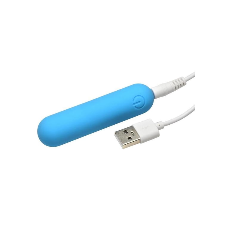 Bang Flexible Rechargeable Silicone Bullet Vibrator, Blue
