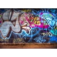 thumbnail image 3 of GreenDecor 7x5ft Graffiti Backdrop Colorful Hand Painted Mural Painting on Brick Wall Artistic Wallpaper Grunge Photography Background Kids Adults Party Photo Studio Props, 3 of 5