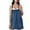 Blue, variant on Women's Casual Denim Dress Adjustable Strap Jean Dress with Pockets