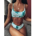thumbnail image 5 of Plus Size Swimsuit Women Sexy Tie-Dye Pattern Top With Panty Bikini Set Swimmear, 5 of 5
