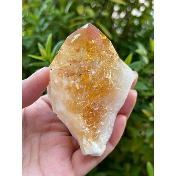 Extra Large Citrine Point, Natural Citrine Point, Citrine Point Healing Crystals (Citrine Point, 2-3 oz)