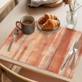 thumbnail image 3 of Orange Beige Ombre Placemats Set of 8 Modern Abstract Art Oil Painting Place Mats Indoor Wipeable Table Mats Washable Cloth Dining Table Placemats for Kitchen Holiday Party Home Decor 13x19 Inch, 3 of 9