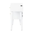 thumbnail image 3 of 39" White Wooden Makeup Vanity - Charging for Tablets & Lights - Bedroom Setup - Durable Material & Organized Storage, 3 of 5