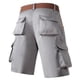 thumbnail image 3 of pstuiky Pantalones cortos para hombre, Pantalones cortos casuales de moda para hombre con múltiples bolsillos, estilo cargo, para trabajo, lisos Pantalones cortos cargo, 3 of 3