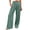 Green——Fall Savings, variant on Wide Leg Pants for Women Ruched Crossover Waist Flowy Palazzo Pant Fall Casual Daily Wear Trousers with Pockets Khaki 2XL