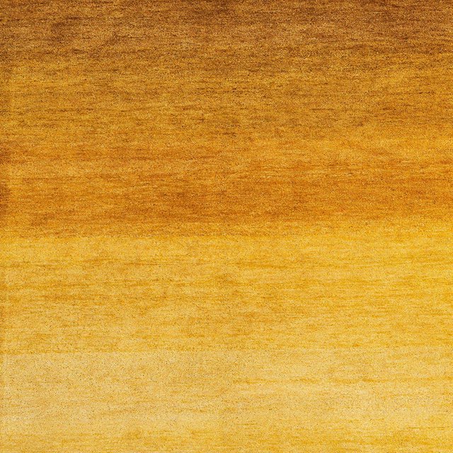 Ahgly Tapis d'Intérieur Lavable en Machine Carré Abstrait Jaune Profond, 7 Pieds Carré