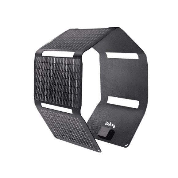 Cargador Solar Plegable Flexsolar De 40w Para Camping Belug Negro