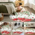 thumbnail image 6 of Valentine's Day Washable Area Rug&nbsp;6 ft Watercolor Red Pink Love Heart Roses Floral Leaf Soft Round&nbsp;Rugs for Living Room, Non Slip Carpet for Bedroom&nbsp;Entryway Dining Room, 6 of 9