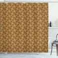 thumbnail image 1 of Ambesonne Vintage Autumn Shower Curtain, Simple Leaf Shapes, 69"Wx70"L, Almond Brown and Pale Coffee, 1 of 3
